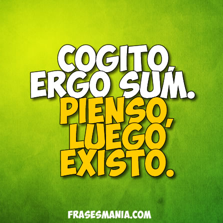 Cogito ergo sum