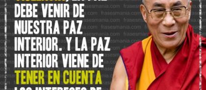 Frase sobre la paz del Dalai Lama